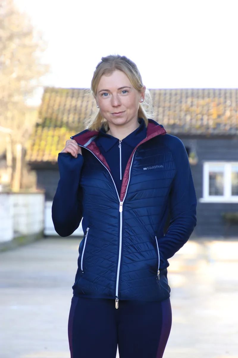 Hy Equestrian Synergy Elevate Sync Lightweight Jacket - Navy/Fig-3